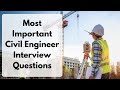 Civil Engineer Interview | Civil Engineering Interview Question | Fresher Civil Engineer Interview