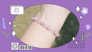 How to Make Daisy Flower & Leave Beaded Bracelet Jewelry 🌼🌻