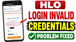 hlo app invalid credentials problem || hlo app login problem || census app login problem today