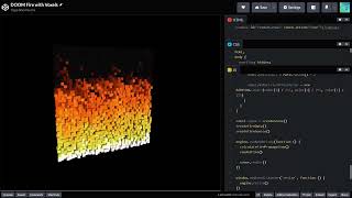 I implemented the DOOM Fire in 3D/Voxels with JavaScript