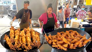 Sold out in 3 Hours! Famous Chef Fried Seafood Fish, Prawns And King Squid | Thai Street Food