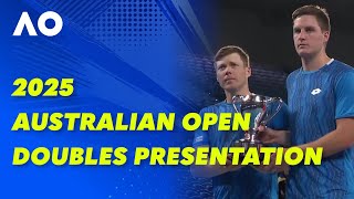 2025 Australian Open Mens Doubles Presentation | Wide World of Sports