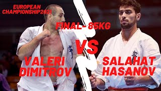 Kyokushin European championship 2021 | valeri dimitrov VS Salahat Hasanov  | FINAL- 85kg