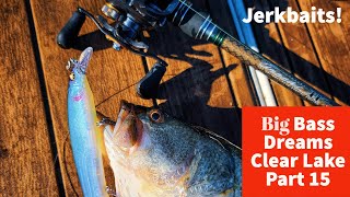 Clear Lake Jerkbait Fishing - Big Bass Dreams Clear Lake Part 15