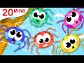 5 Little Spiders | Incy Wincy Spider | Princess Cinderella | Kids Songs by Little Angel