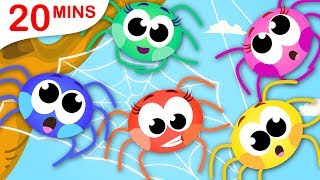 5 Little Spiders | Incy Wincy Spider | Princess Cinderella | Kids Songs by Little Angel