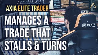 AXIA Elite Trader Manages a Leveraged Trade that Stalls \u0026 Turns - Live Trading | Axia Futures