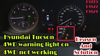 Hyundai tucson 4WD not working reason p1779,p1822,.