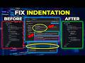 How to Fix Indentation on Visual Studio