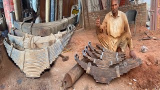 Recycling Leaf Spring From Heavy Equipment Into Harvester Machine Leaf Spring!