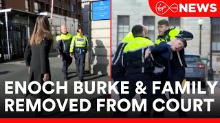 Enoch Burke & his family were physically removed from court by Gardaí in extraordinary scenes