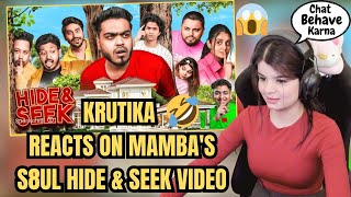 Krutika Reaction On Mamba's S8UL Hide \u0026 Seek Video🫣 | Shocked By Payal 🤣 #krutika #mamba #s8ul