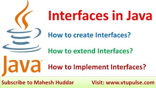Interfaces in Java Difference between Class & Interface Extend Implement Interface by Mahesh Huddar