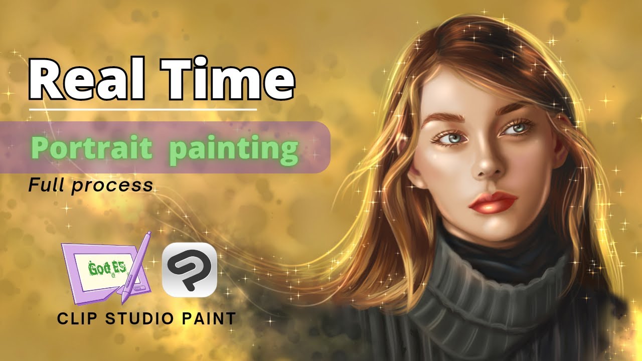 Realistic Portrait Digital Painting Step By Step Process Real Time