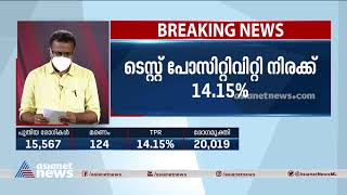 പുതിയ 15,567 കൊവിഡ് രോഗബാധിതര്‍; കൂടുതല്‍ രോഗികള്‍ മലപ്പുറത്ത്, 124 മരണങ്ങള്‍, ടിപിആര്‍ 14.15%