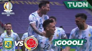 ¡Pase de Messi y gol de Lautaro! | Argentina 1-0 Colombia | Copa América 2021 | Semifinal | TUDN