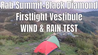 #232 Rab Summit + Black Diamond FirstLight Vestibule | Testing In The Wind & Rain