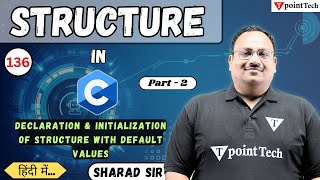 Declaration & Initialization of Structure with Default Value in C Part-2 | Structure in C Language