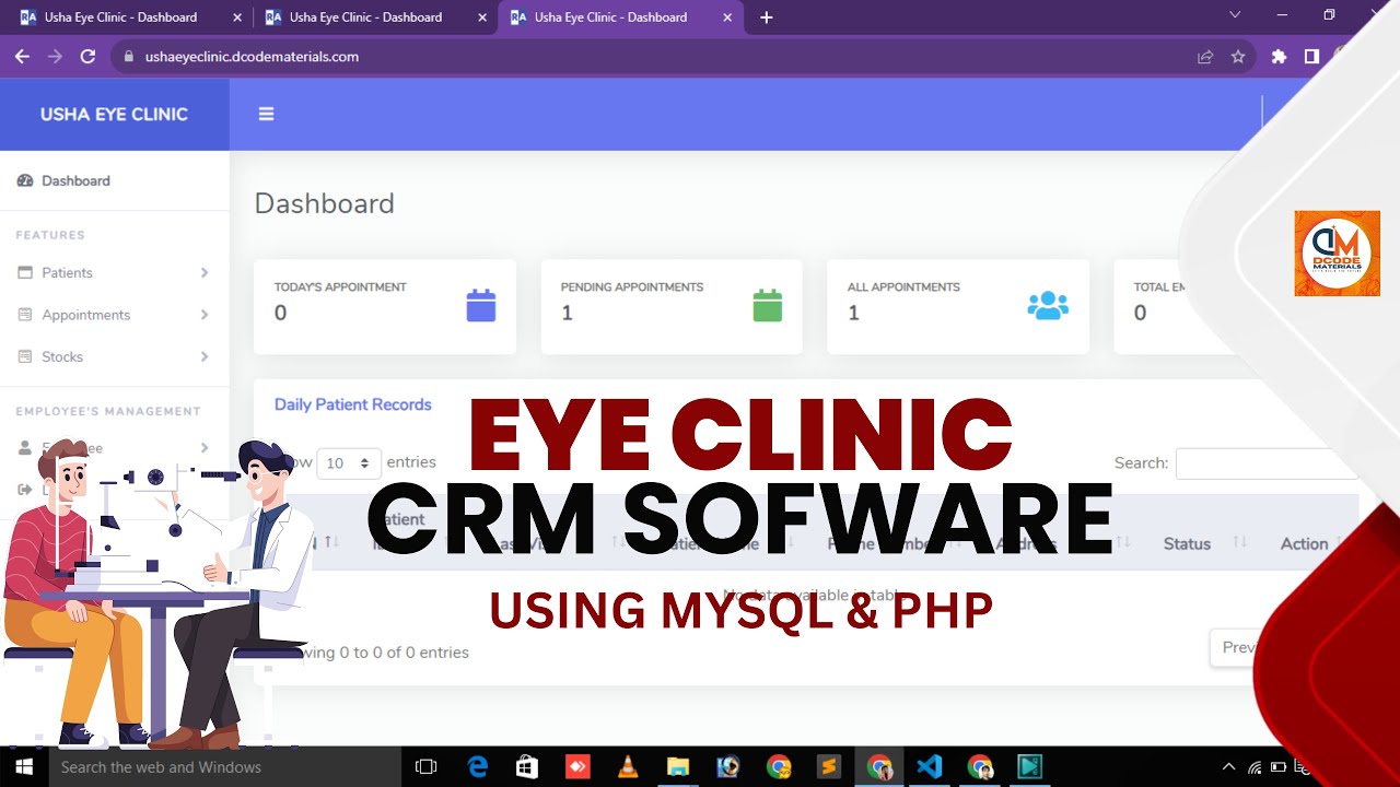 Eye Clinic Management System Using Php Mysql Php Projects Source