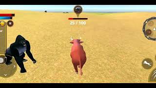 Angry Bull simulator fight with other animals||Amazing||Ep 1041||Subscribe Bull vs Monkey 🐒