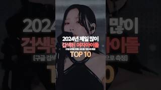 2024년 제일 많이 검색된 여자아이돌 TOP 10