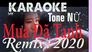 [karaoke]Mưa Đã Tạnh Tone Nữ - Nhạc Sống - Remix - Pro 2020