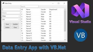 How to create data entry app in visual studio _ sqlite database _ vb.net tutorial