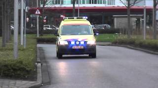 Ambulance \u0026 Politie met spoed naar een Reanimatie in Barendrecht