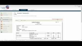View and Print Unofficial Transcript