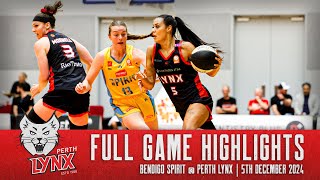 Perth Lynx Highlights vs Bendigo Spirit | December 5th, 2024