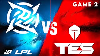 NIP vs TES Highlights Game 2 | LPL Playoffs 2025 Split 1 | Ninjas in Pyjamas vs Top Esports