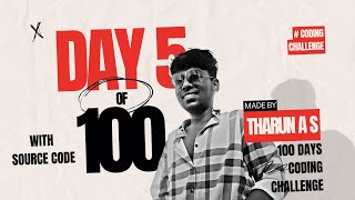 Day 5 of 💯 Days Coding Challenge (Password Generator) with Source Code in description ✅ | Tharun A S