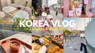 Korea Vlog 🇰🇷 | My first 3 nights 4days trip to Korea! Food+Beauty+Goodies+Haul