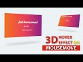 3D Parallax Effect on Mousemove using Vanilla Javascript & jQuery