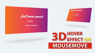 3D Parallax Effect on Mousemove using Vanilla Javascript & jQuery