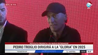 Instituto presentó a Pedro Troglio en conferencia de prensa