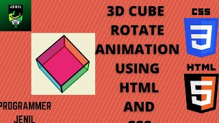 3D ROTATING Cube Animation using HTML AND CSS