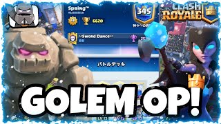 テンプレゴレで6600到達！ リプ4本　6600+ with Golem Lightning【クラロワ】