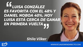 #LUISA #GONZÁLEZ ES FAVORITA CON EL48% y Y #NOBOA40%.HOY LUISA ESTÁ CERCA D GANAR EN #PRIMERA VUELTA