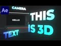 3D Camera Text Animation in After Effects - After Effects Tutorial | Text Animation - No Plugins