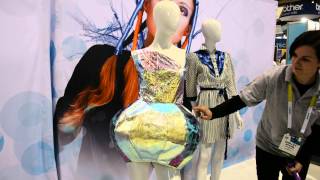 touch-activated LED dress - CES 2015