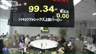 円安進み一時1ドル99円台後半　株価も連日上昇（13/04/09）