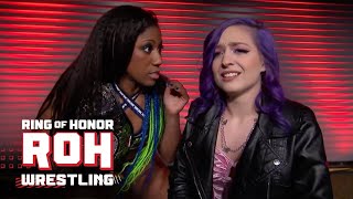 Is this a 'teaching moment' from ROH Women's World Champion Athena to Billie Starkz? ROH TV 2/13/25