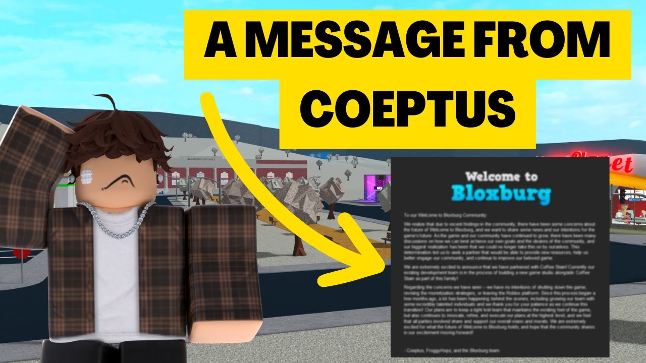 A Message From Coeptus Roblox Bloxburg Youtube
