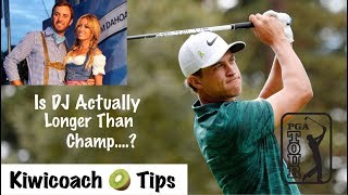 Cameron Champ Vs. Dustin Johnson Golf Swing Analysis (Kiwicoach Tips)