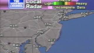 Weather Channel clips including Local Forecasts, 1 AM - 6 AM Tuesday March 31, 1998