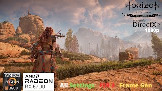 Horizon Zero Dawn Remastered - RX 6700 Benchmark Run | All Settings | FSR3 | FrameGen