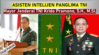 Asisten Intelijen (Asintel) Panglima TNI - Mayor Jenderal TNI Krido Pramono, S.H., M.Si.