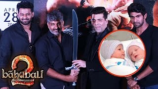 Karan Johar Gifts Kattappa's Sword To His Twins | Bahubali 2 Trailer Launch