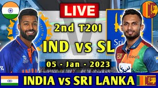 🔴LIVE CRICKET MATCH TODAY | INDIA vs SRI LANKA | 2nd T20 | IND vs SL LIVE MATCH TODAY | Cricket 22